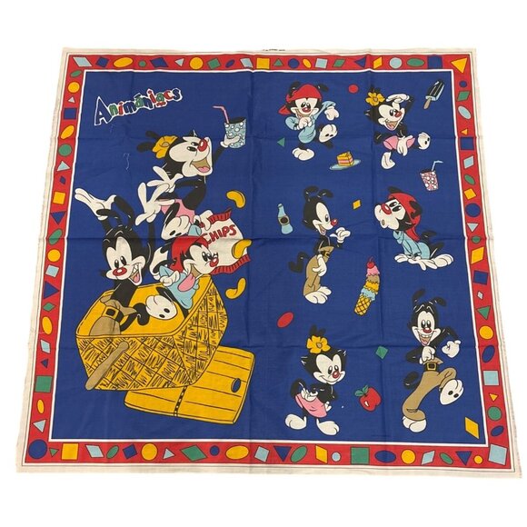 Animaniacs Fabric Panel Cartoon Character Picnic 1995 Springs Industries 44 x45" - Picture 1 of 7